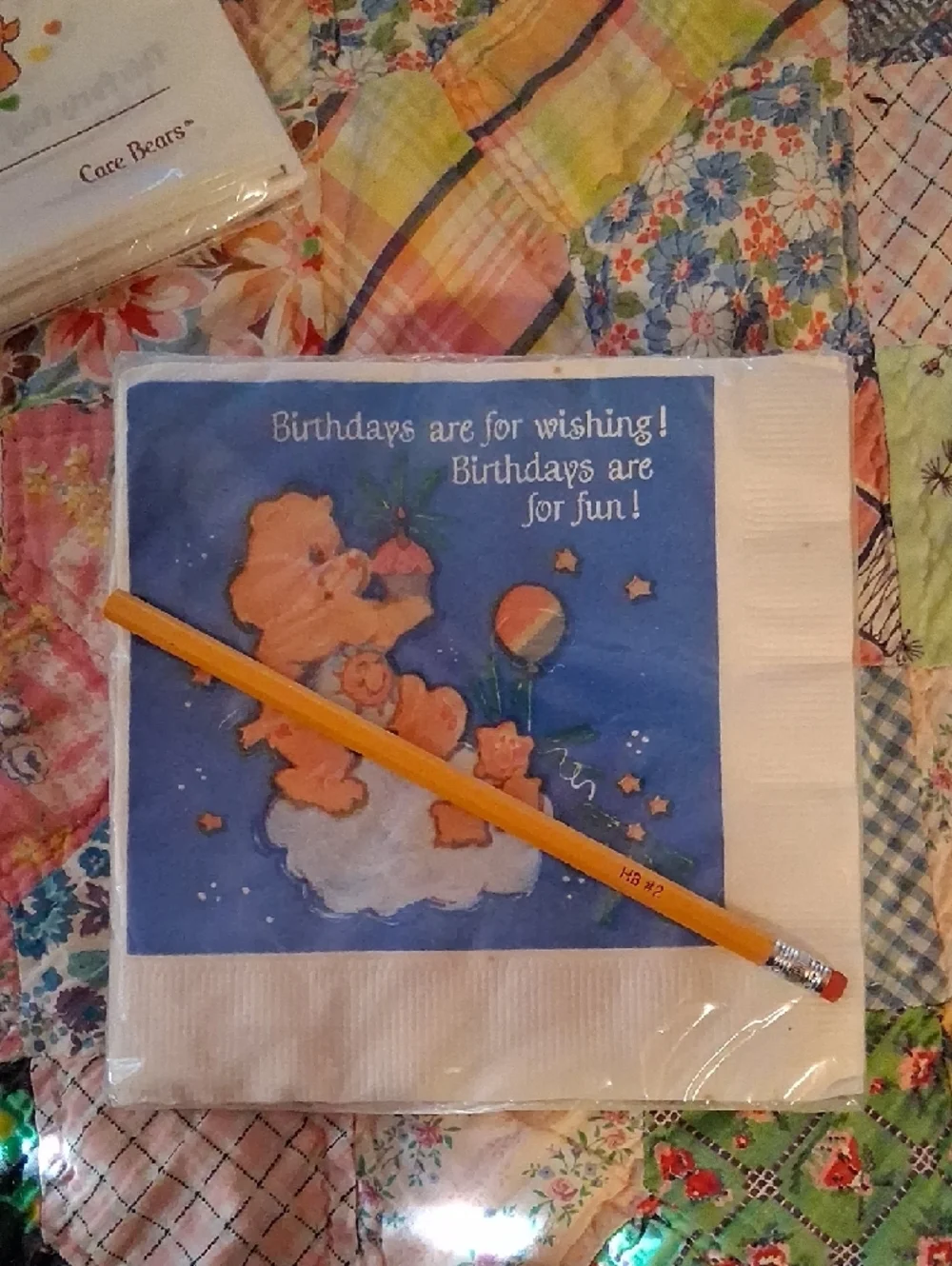 Vintage Care Bears Rainbow & Blue Party Tableware Set